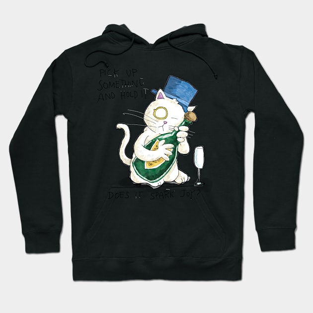 Dapper Cat - Spark joy Hoodie by johnnybuzt